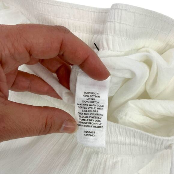 Abound Wide Leg Cotton Gauze Pants In White Brilliant Size Medium NWT $30 MSRP - Picture 7 of 9
